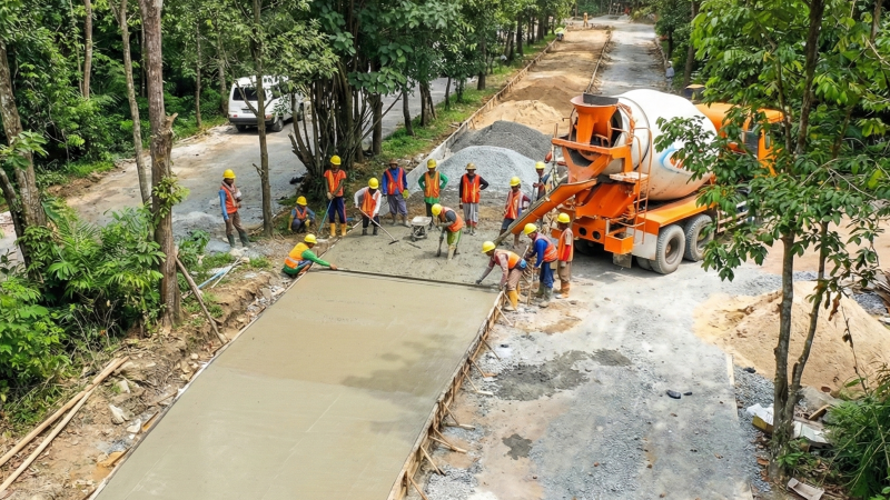 cor beton di pedesaan